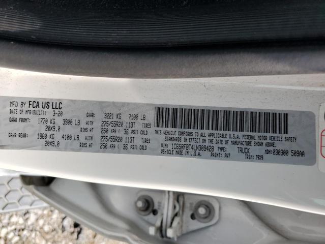 2020 RAM 1500 BIG H 1C6SRFBT4LN309428