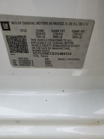 2018 GMC SIERRA K1500 SLT 3GTU2NEC6JG484314