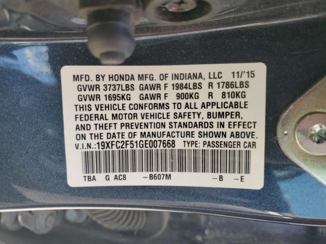 2016 HONDA CIVIC LX - 19XFC2F51GE007668