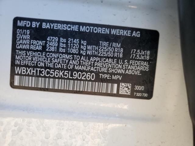 2019 BMW X1 XDRIVE2 WBXHT3C56K5L90260