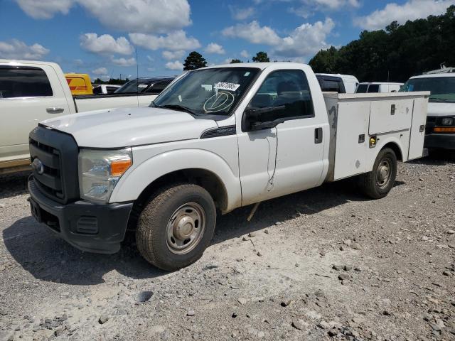 FORD F250 SUPER 2015 white pickup gas 1FDBF2A66FEB56394 photo #1