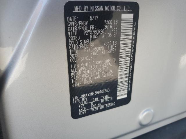 2017 NISSAN ARMADA PLATINUM JN8AY2NE5H9707653