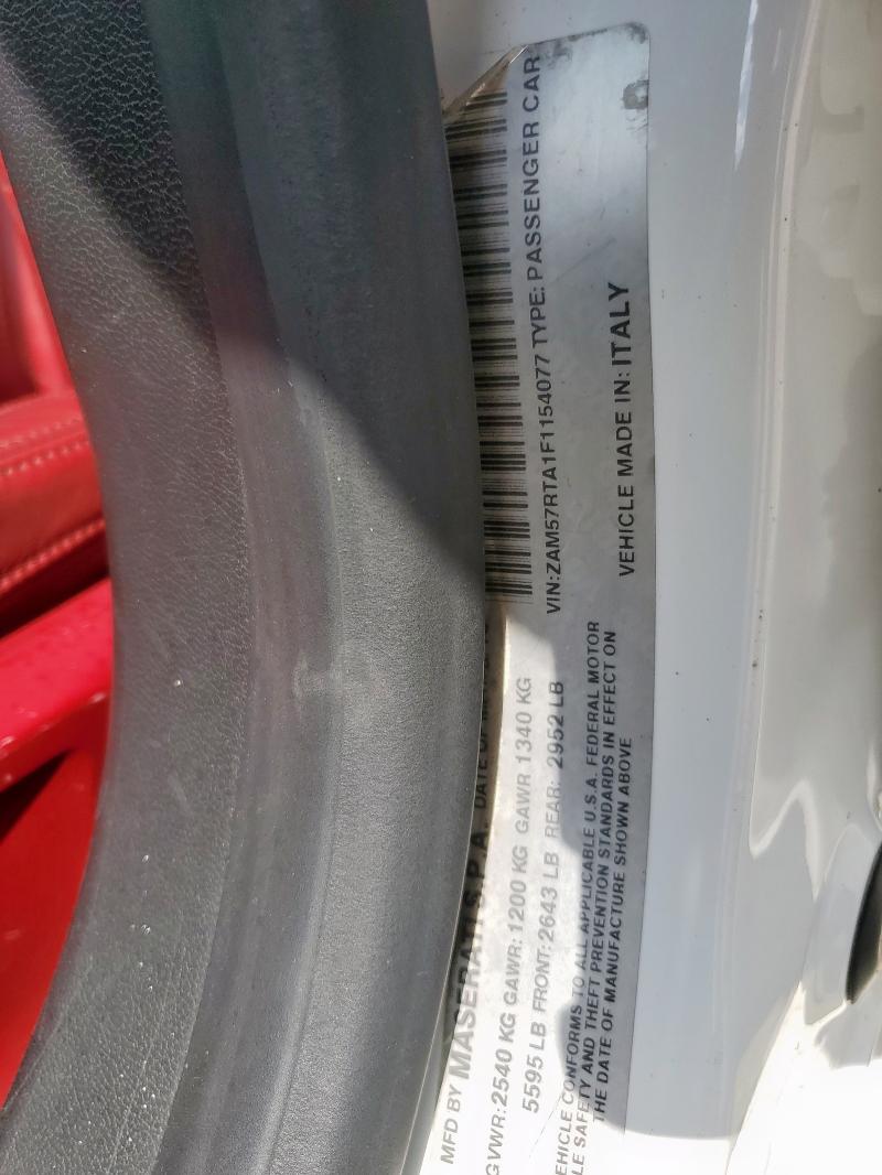 2015 MASERATI GHIBLI S ZAM57RTA1F1154077