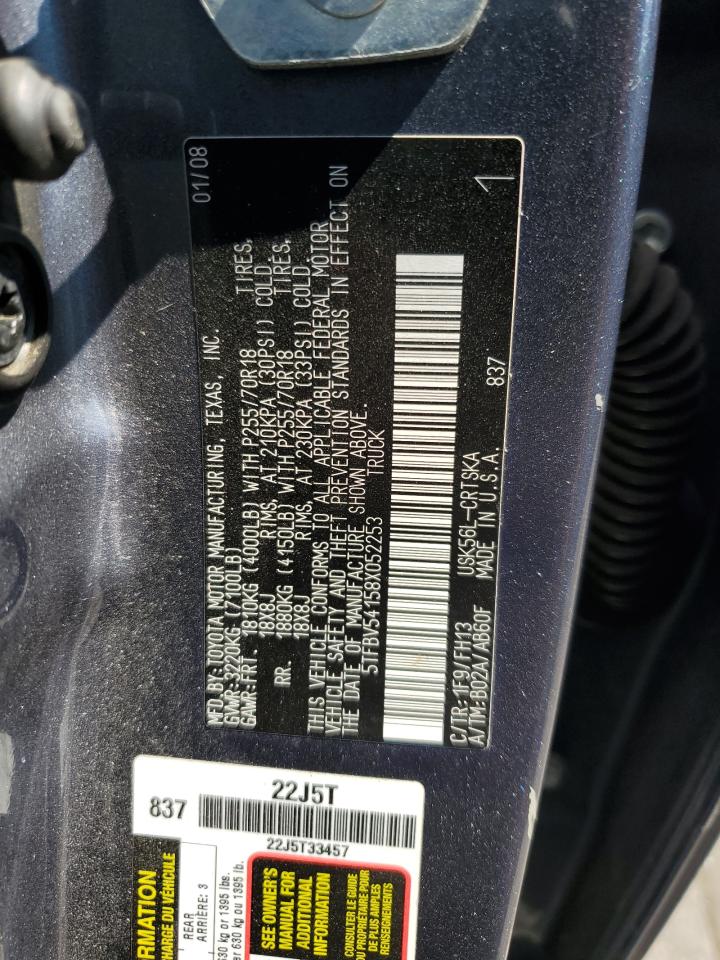 Lot #3226866231 2008 TOYOTA TUNDRA DOU