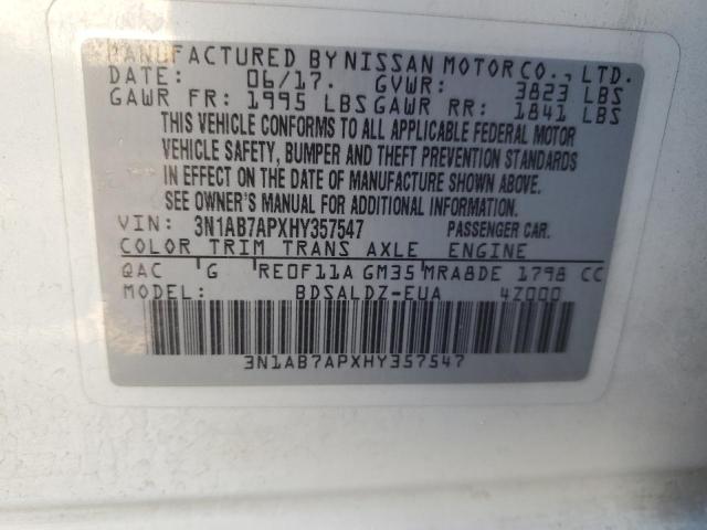 2017 NISSAN SENTRA S 3N1AB7APXHY357547