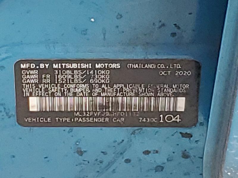 2021 MITSUBISHI MIRAGE G4 ML32FVFJ9MHF01132