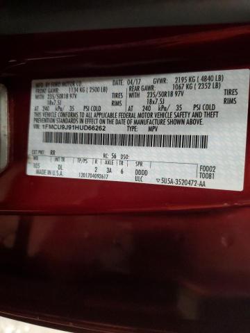 2017 FORD ESCAPE TIT - 1FMCU9J91HUD66262