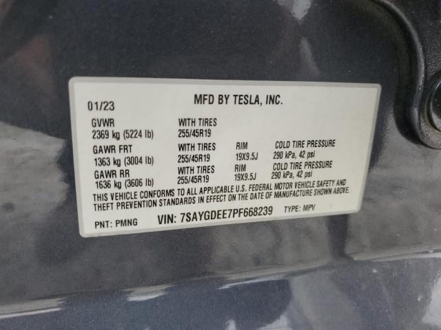 2023 TESLA MODEL Y 7SAYGDEE7PF668239
