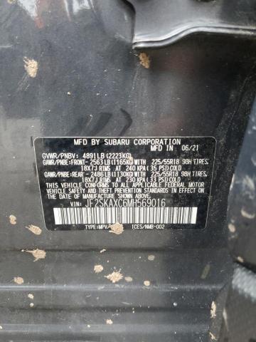 2021 SUBARU FORESTER T - JF2SKAXC6MH569016