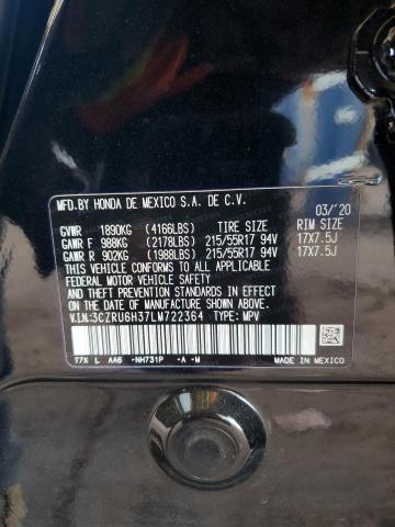 2020 HONDA HR-V LX 3CZRU6H37LM722364