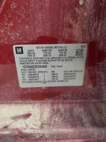 2015 GMC SIERRA K15 1GTV2UEC9FZ354002