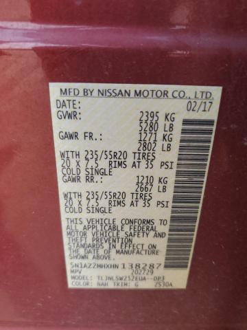 2017 NISSAN MURANO S - 5N1AZ2MHXHN138287