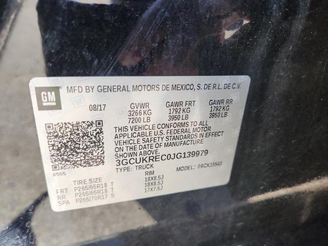2018 CHEVROLET SILVERADO 3GCUKREC0JG139979