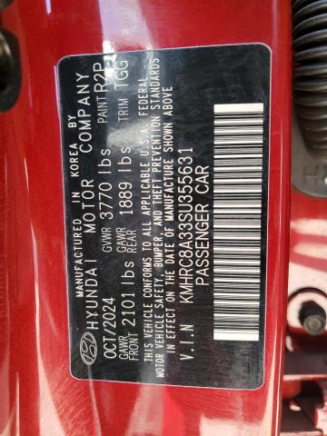 2025 HYUNDAI VENUE SEL KMHRC8A33SU355631