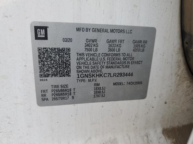 2020 CHEVROLET SUBURBAN K 1GNSKHKC7LR293444