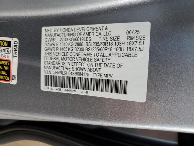 2025 HONDA ODYSSEY EX 5FNRL6H64SB084175