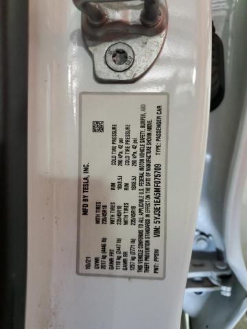 2021 TESLA MODEL 3 5YJ3E1EA5MF075709