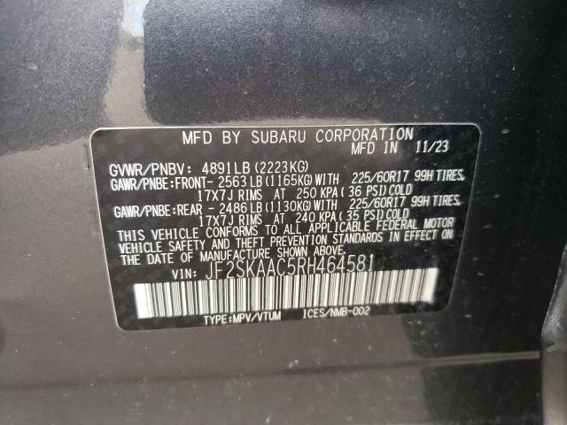 2024 SUBARU FORESTER JF2SKAAC5RH464581
