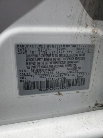 2017 NISSAN SENTRA S - 3N1AB7AP2HY342539