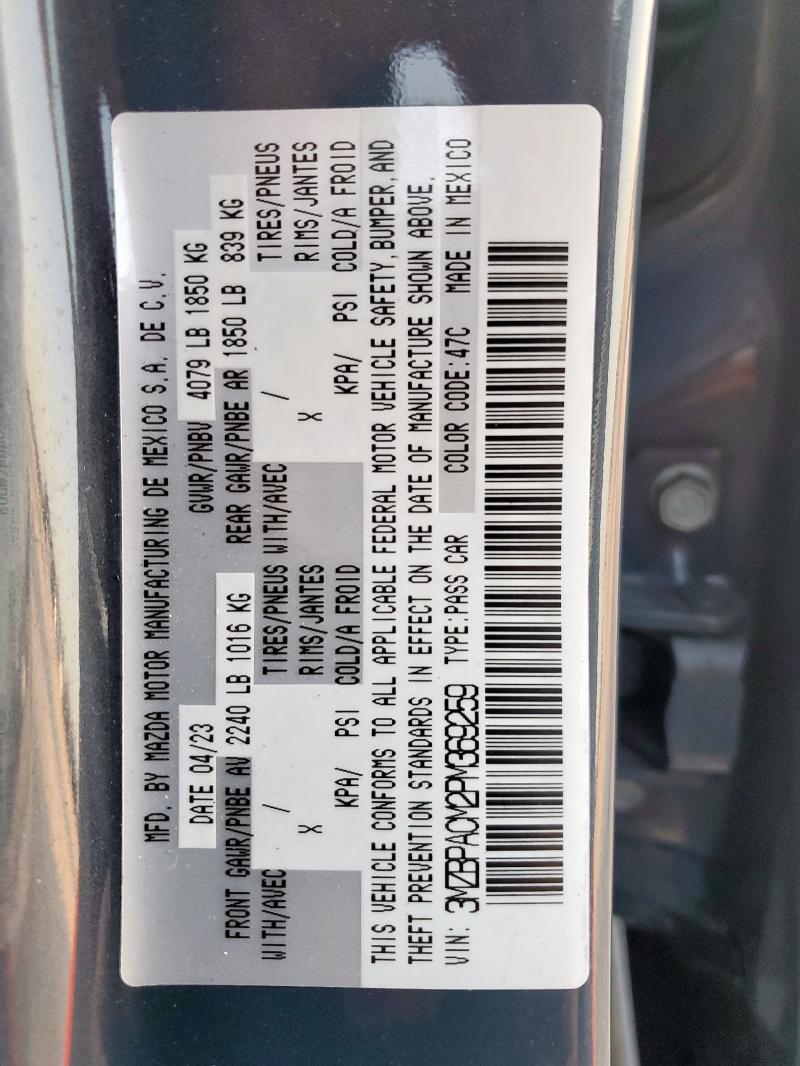 2023 MAZDA 3 PREFERRE - 3MZBPACM2PM369259