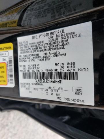 2017 LINCOLN MKZ PREMIERE 3LN6L5A92HR603681