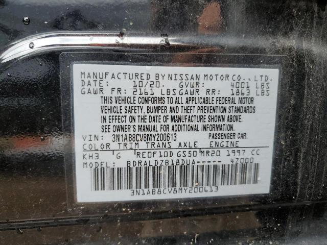 2021 NISSAN SENTRA SV - 3N1AB8CV8MY200613