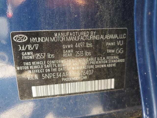 2018 HYUNDAI SONATA SPO 5NPE34AF8JH626407