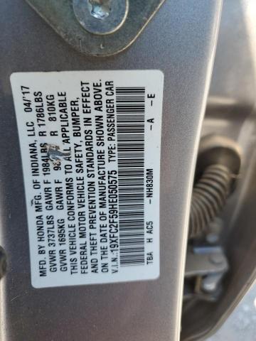 2017 HONDA CIVIC LX 19XFC2F59HE050575