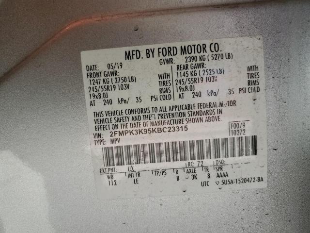 2019 FORD EDGE TITAN - 2FMPK3K95KBC23315