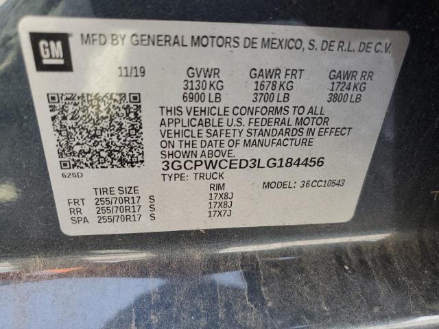 2020 CHEVROLET SILVERADO C1500 LT 3GCPWCED3LG184456