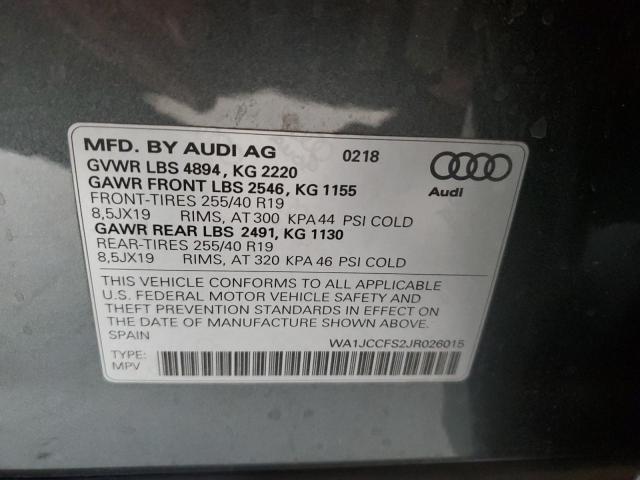 2018 AUDI Q3 PREMIUM WA1JCCFS2JR026015