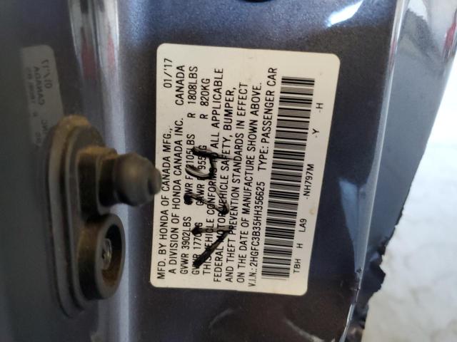 2017 HONDA CIVIC EX 2HGFC3B35HH356625
