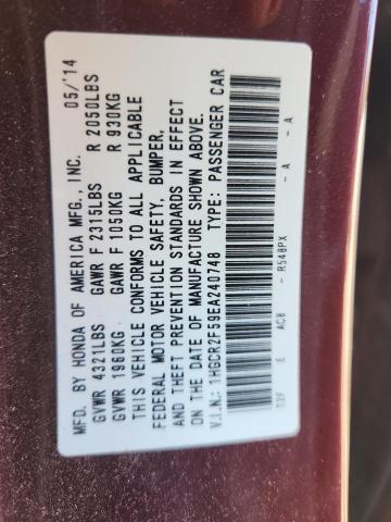2014 HONDA ACCORD SPO - 1HGCR2F59EA240748