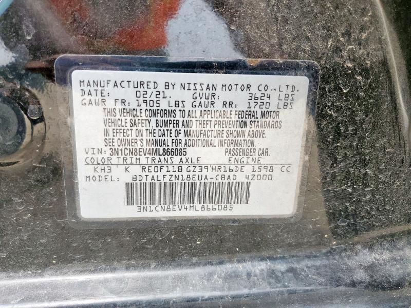 2021 NISSAN VERSA SV 3N1CN8EV4ML866085