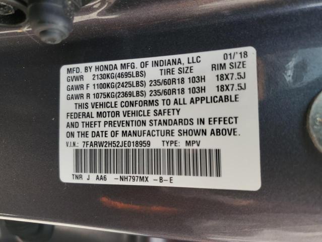2018 HONDA CR-V EX 7FARW2H52JE018959