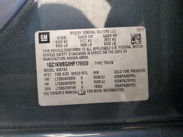 2017 CHEVROLET SILVERADO K2500 HEAVY DUTY LTZ 1GC1KWEG8HF176939