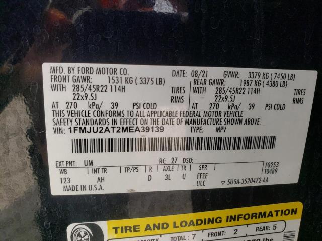 2021 FORD EXPEDITION 1FMJU2AT2MEA39139