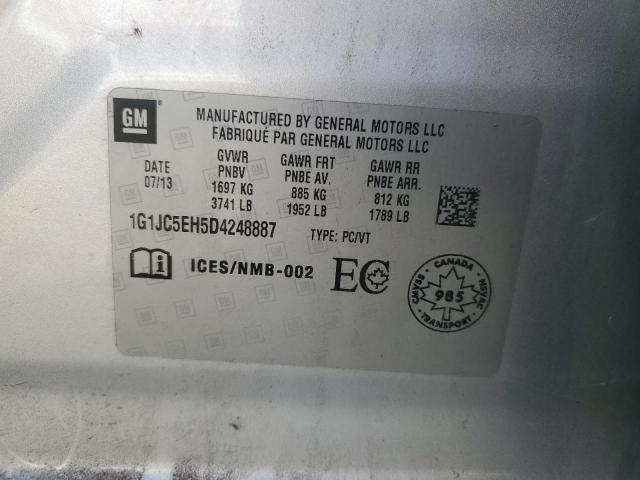 2013 CHEVROLET SONIC LT - 1G1JC5EH5D4248887