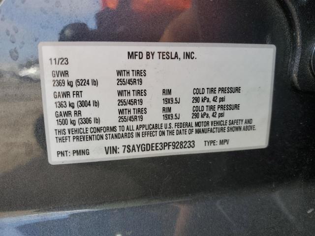 2023 TESLA MODEL Y 7SAYGDEE3PF928233