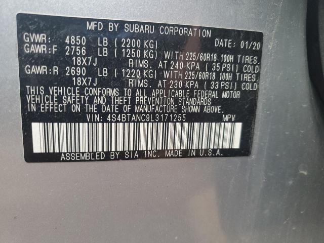 2020 SUBARU OUTBACK LI 4S4BTANC9L3171255