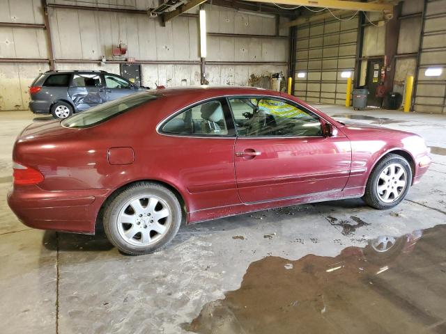 MERCEDES-BENZ CLK 320 2002 maroon coupe gas WDBLJ65G02T127382 photo #4