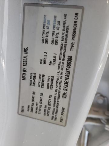 2019 TESLA MODEL 3 5YJ3E1EA9KF466388