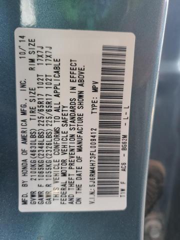 2015 HONDA CR-V EXL 5J6RM4H73FL009412