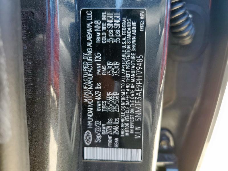 2023 HYUNDAI TUCSON SEL 5NMJF3AE9PH179485