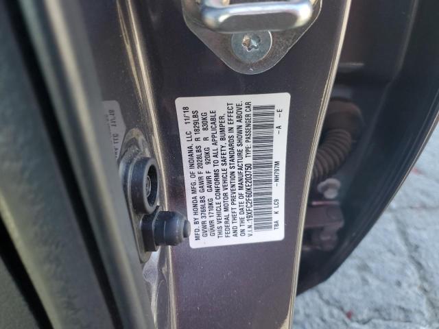 2019 HONDA CIVIC LX 19XFC2F60KE203750