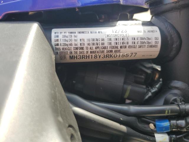 2024 YAMAHA YZFR3 A - MH3RH18Y3RK015577