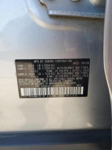 2020 SUBARU OUTBACK PR 4S4BTACC4L3211924