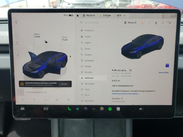 2024 TESLA MODEL 3 5YJ3E1EB4RF817517