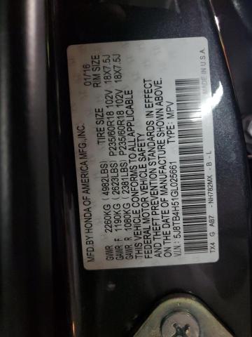 2016 ACURA RDX TECHNO 5J8TB4H51GL025661