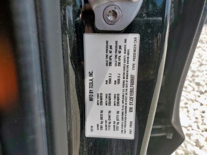 2020 TESLA MODEL 3 - 5YJ3E1EB0LF600697